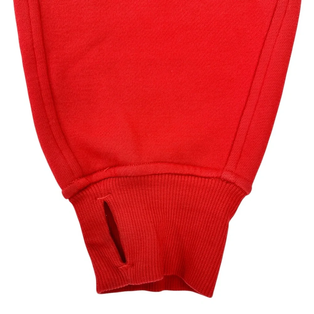 Lululemon Scuba Oversized Half Zip Red Waist Length Crop Cotton Terry Hoodie - Picture 7 of 9